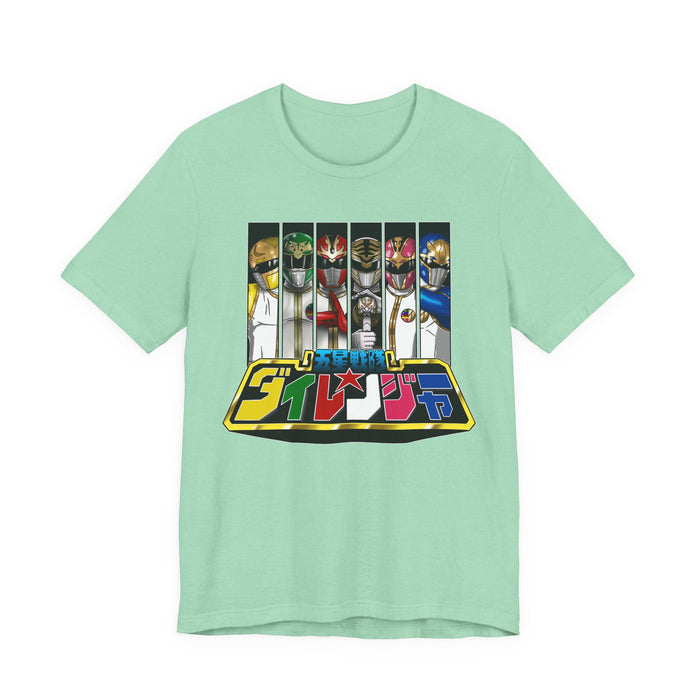 Dairanger Team Colors Tee Super Sentai T Shirt Custom Graphic Art Cosplay Shirts Power Rangers Retro Vintage 90s