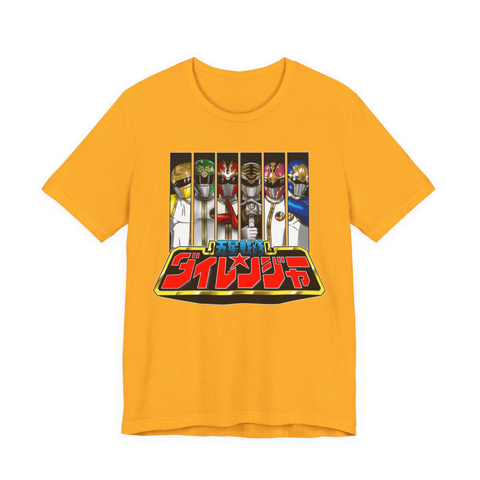 Dairanger Team Tee Super Sentai T Shirt Custom Graphic Art Cosplay Shirts Rangers Retro Vintage 90s