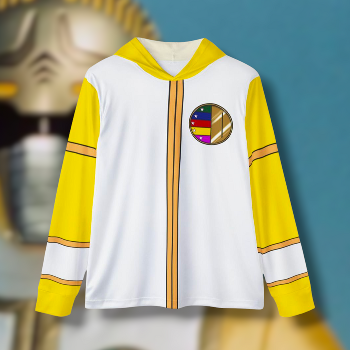 Dairanger Yellow Hoodie (Full Print) Lightweight, Breathable, workout, pull over, fitness Hoodie Super Sentai Custom