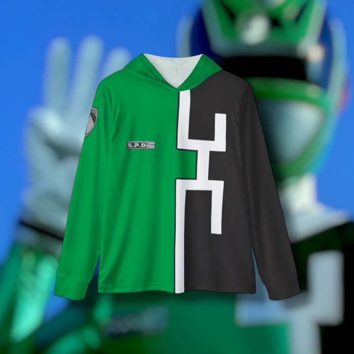 Super Sentai Inspired Dekaranger / power rangers spd Green ranger costume hoodie