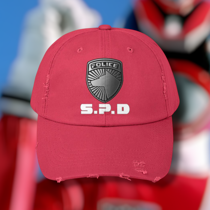 DekaRanger SPD Distressed Hat Super Sentai T Shirt Custom Graphic Art Cosplay Shirts  Retro Vintage 90s