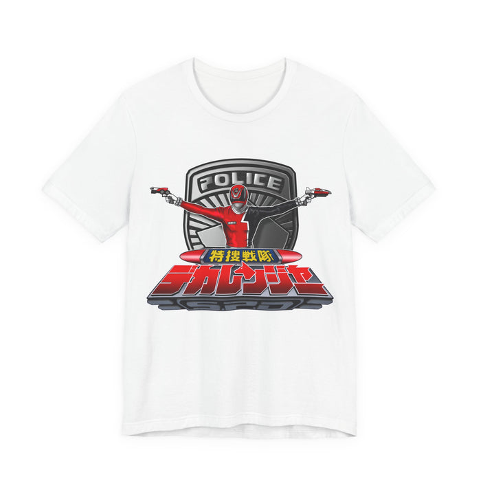 DekaRed Tee Super Sentai T Shirt Custom Graphic Art Cosplay Shirts Rangers Retro Vintage 90s