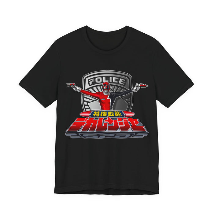 DekaRed Tee Super Sentai T Shirt Custom Graphic Art Cosplay Shirts Rangers Retro Vintage 90s