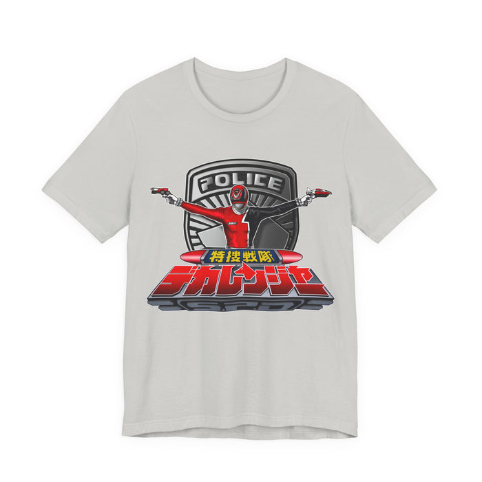 DekaRed Tee Super Sentai T Shirt Custom Graphic Art Cosplay Shirts Rangers Retro Vintage 90s