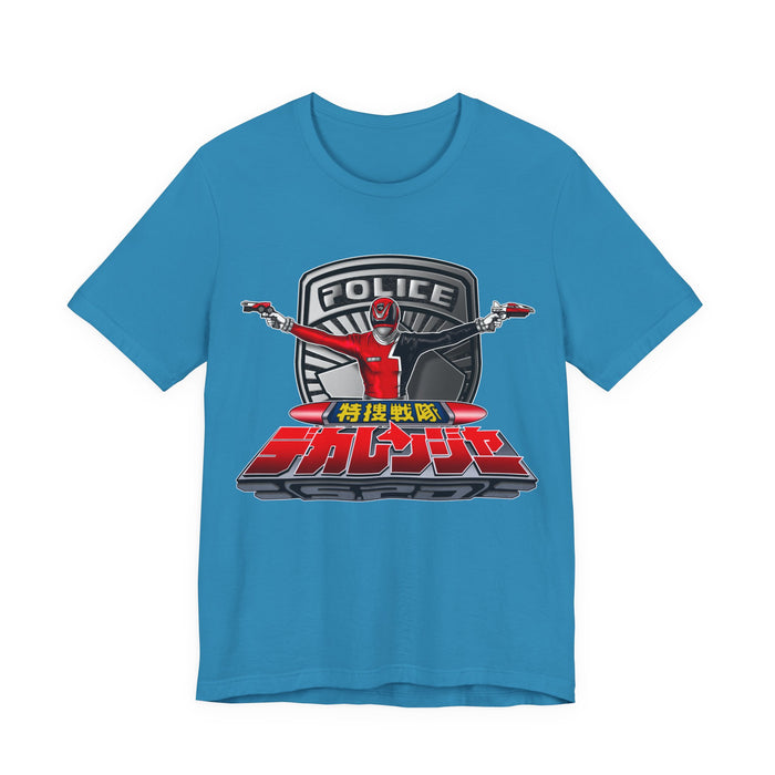 DekaRed Tee Super Sentai T Shirt Custom Graphic Art Cosplay Shirts Rangers Retro Vintage 90s