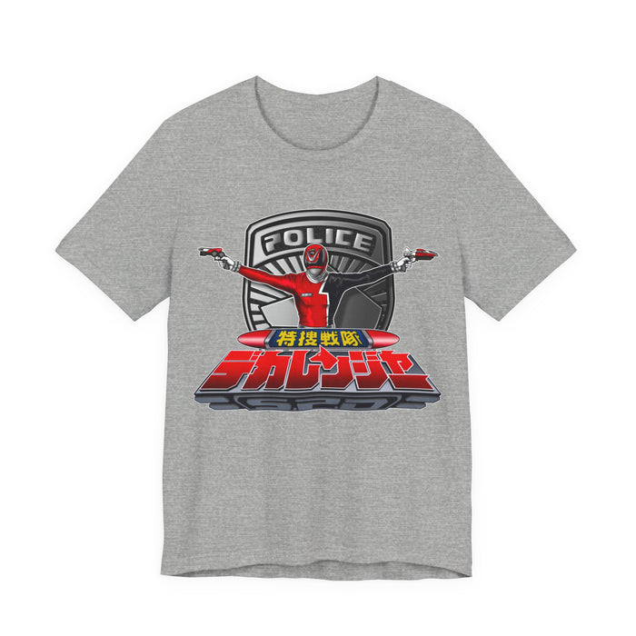 DekaRed Tee Super Sentai T Shirt Custom Graphic Art Cosplay Shirts Rangers Retro Vintage 90s