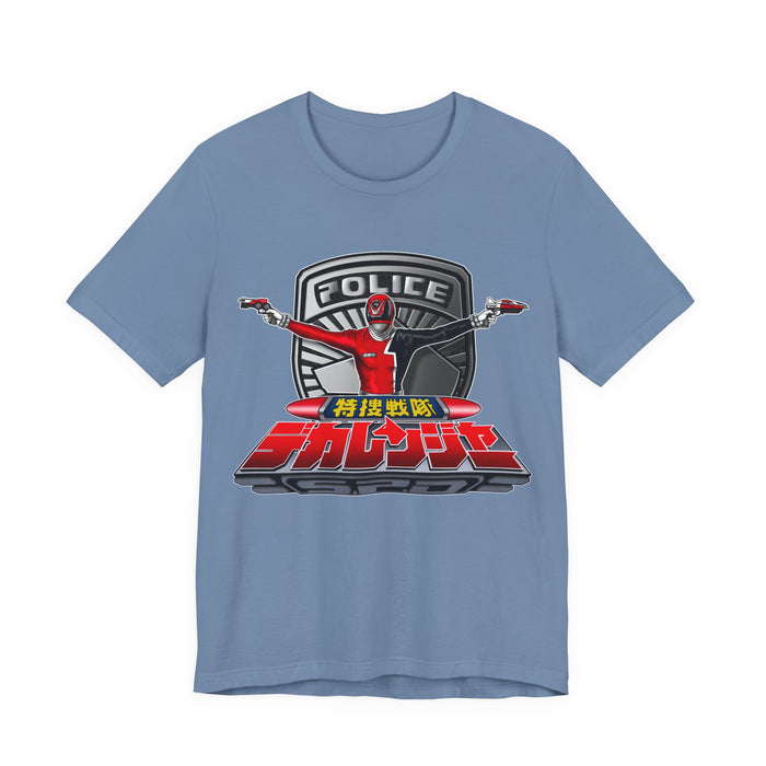 DekaRed Tee Super Sentai T Shirt Custom Graphic Art Cosplay Shirts Rangers Retro Vintage 90s