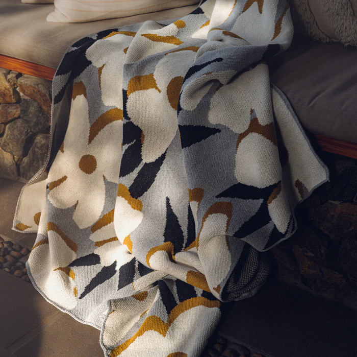 DESERT FLOWER THROW - DOVE