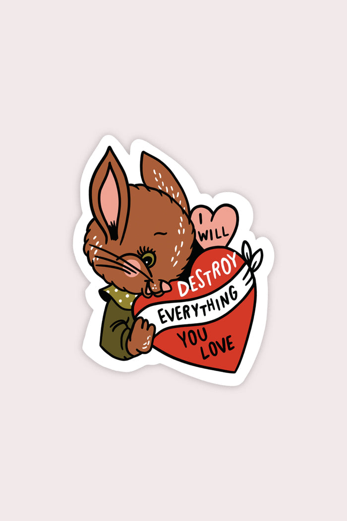 Destroy (Bunny) Vinyl Sticker