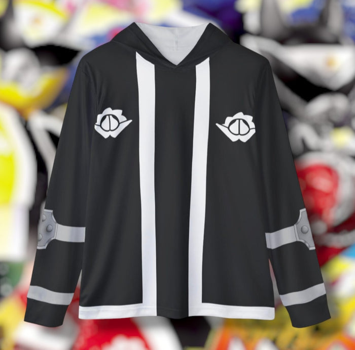 Don Brothers Black Hoodie (Full Print) Super Sentai Custom Lightweight, Breathable, Workout, Pull over, Fitness, Retro