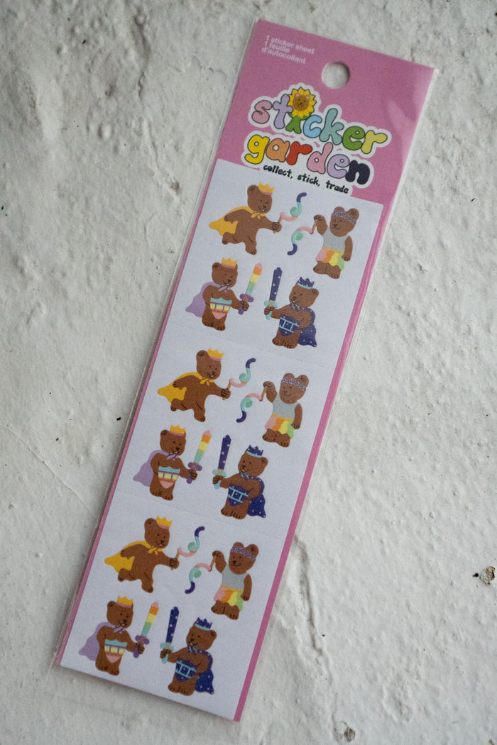 Dress-Up Play Bears - Shimmery Sticker Strip