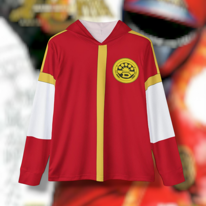 Dynaman Red Hoodie (Full Print) Super Sentai Custom Lightweight, Breathable, Workout, Pull over, Fitness, Retro