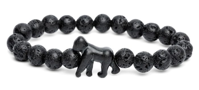 Fahlo Gorilla Blackout Lava Bracelet