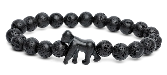Fahlo Gorilla Blackout Lava Bracelet