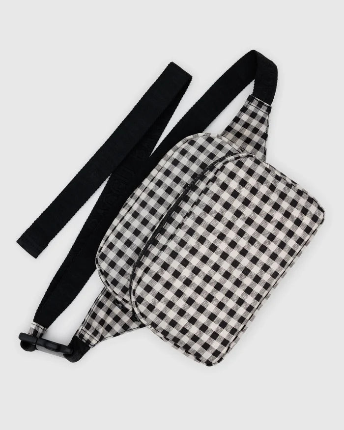 FANNY PACK - BLACK + WHITE GINGHAM