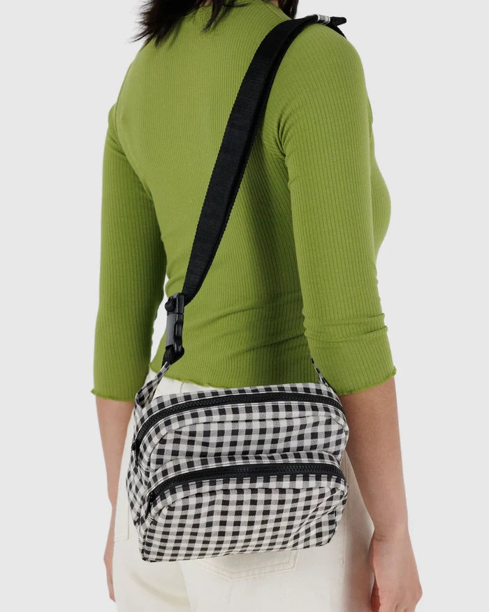FANNY PACK - BLACK + WHITE GINGHAM