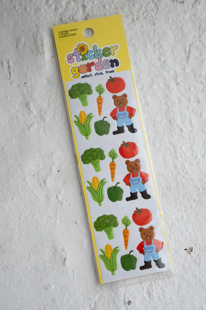 Farmer Bear - Glossy Sticker Strip