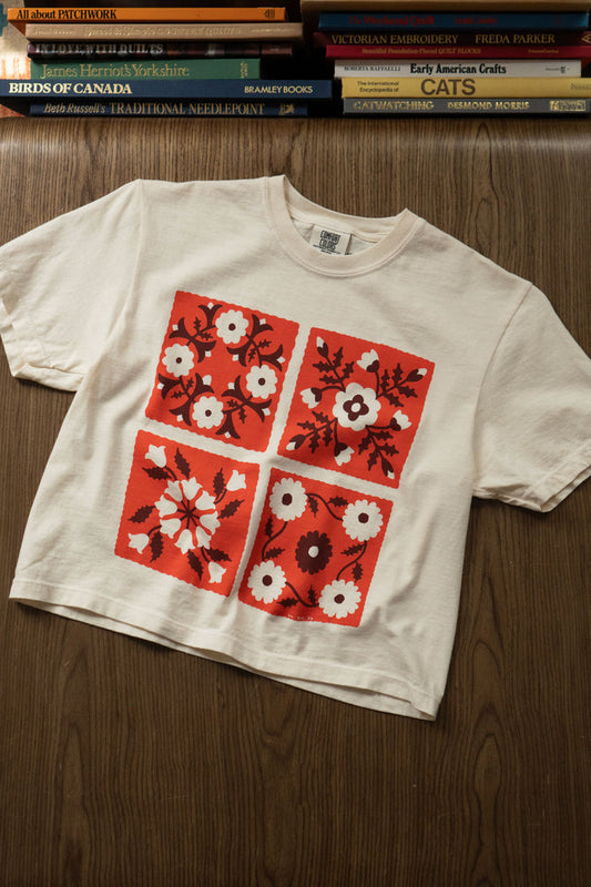 Four Blocks CC Boxy Tee | Cream