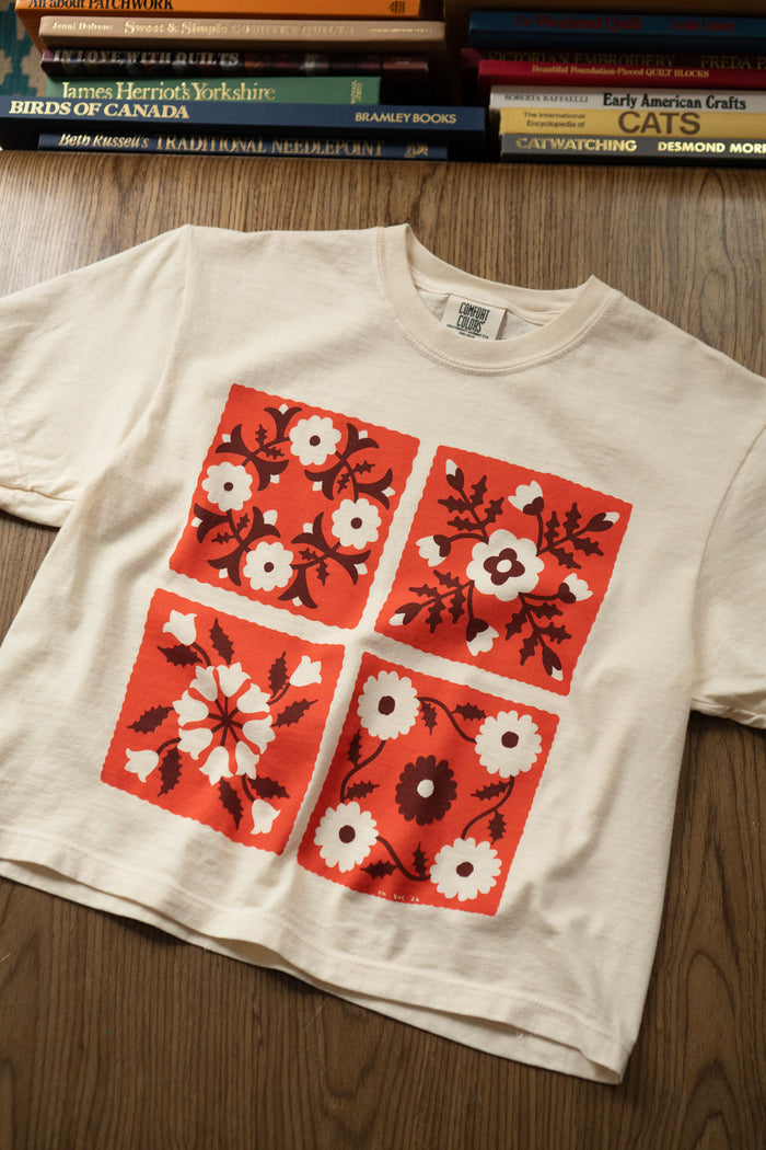 Four Blocks CC Boxy Tee | Cream