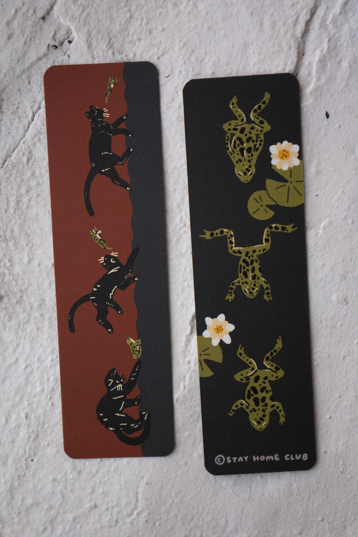 Frenemies (Cat & Frog) Bookmark