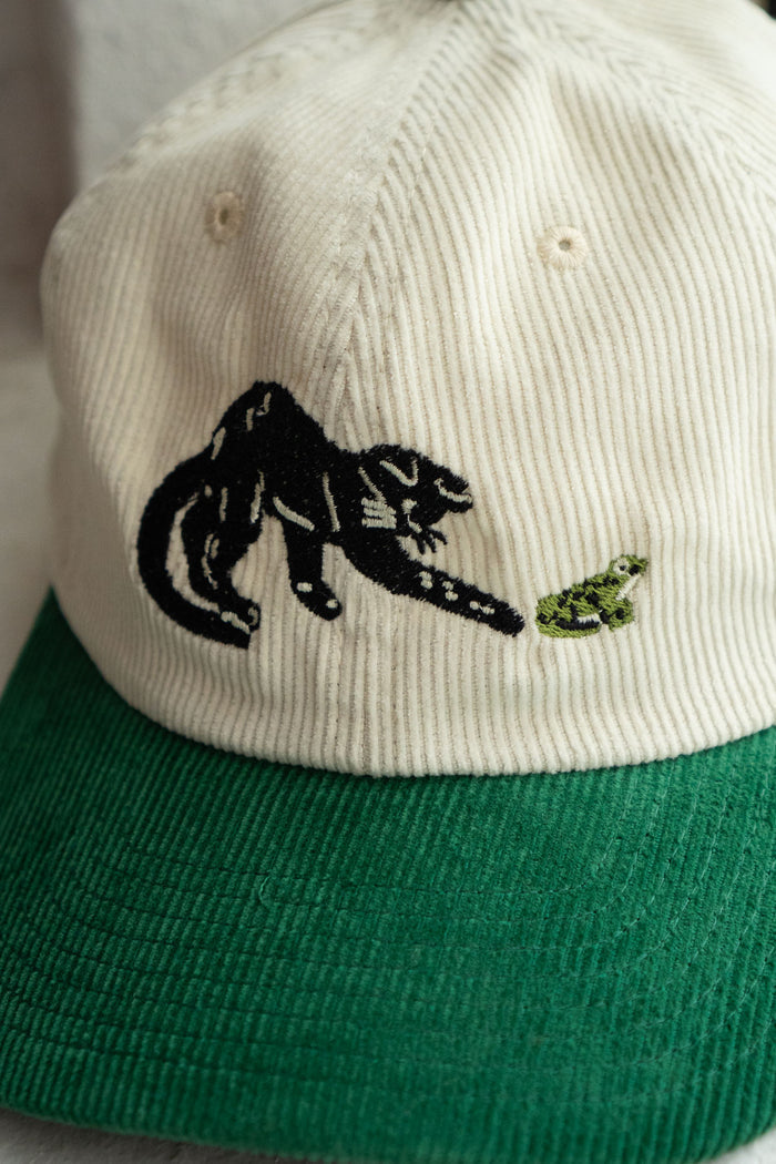 Frenemies (Cat & Frog) Two-Tone Corduroy Dad Hat
