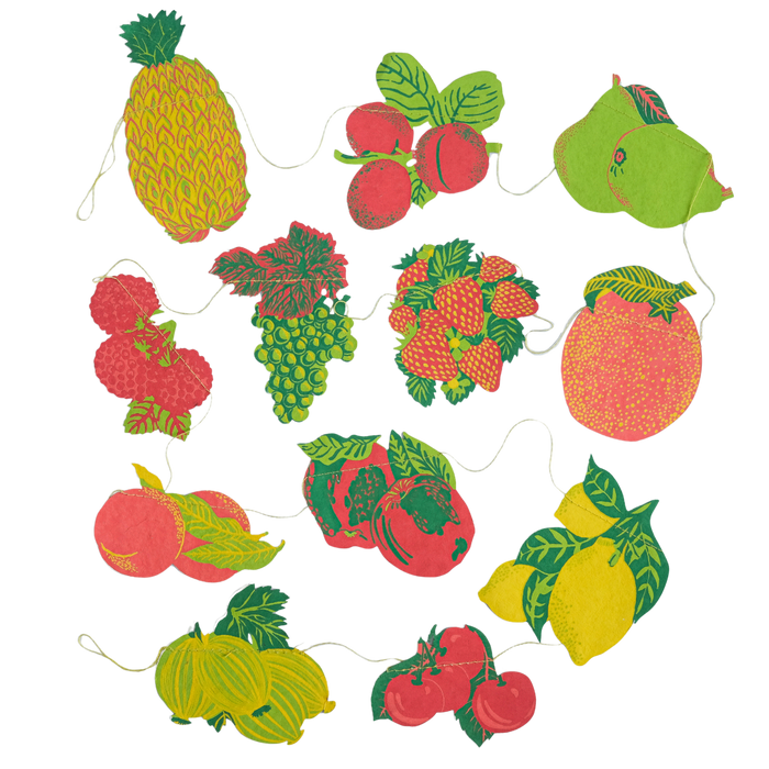 Fruit Screen Printed and Sewn Garland