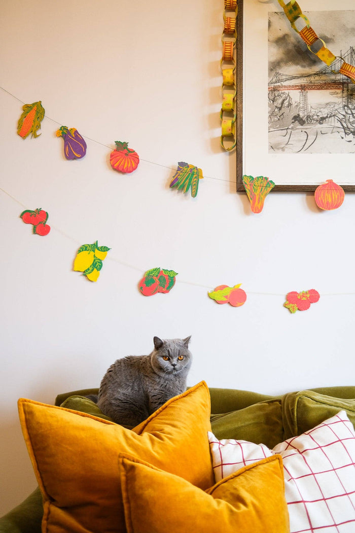 Fruit Screen Printed and Sewn Garland