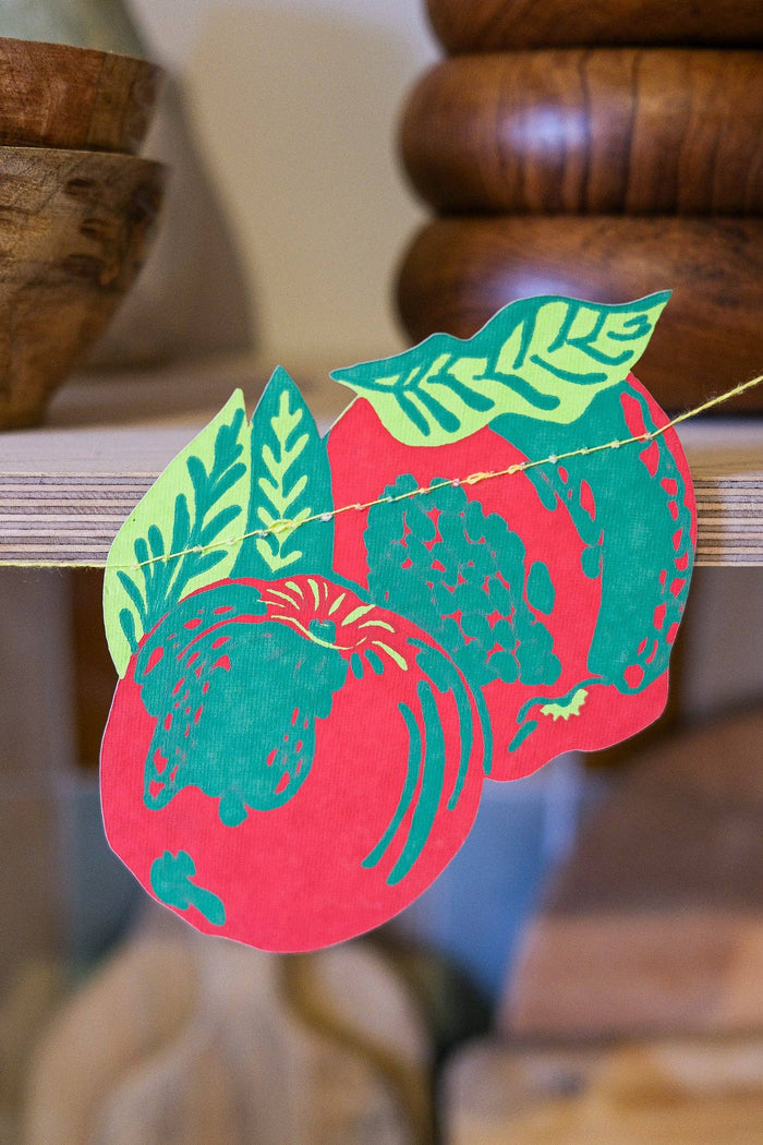 Fruit Screen Printed and Sewn Garland