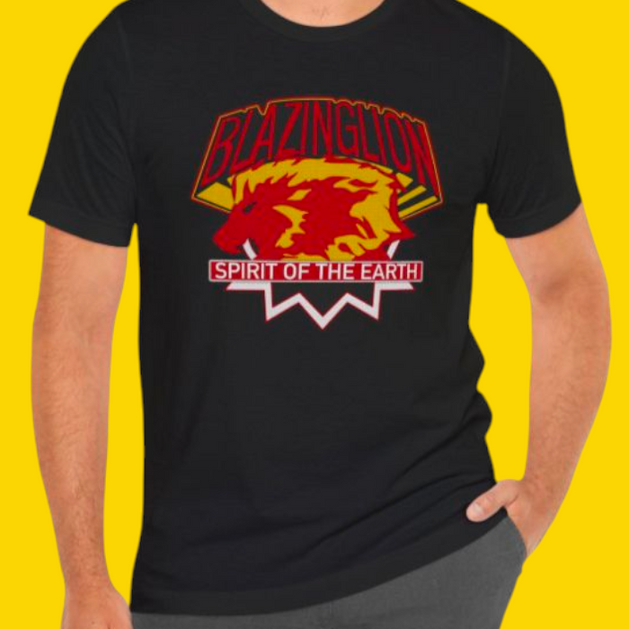 Gaoranger Blazing Lion Tee Custom Graphic Art Cosplay Shirts Rangers Retro Vintage 90s