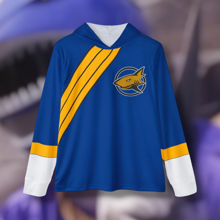 Gaoranger Gao Blue Hoodie (Full Print) Lightweight, Breathable, workout, pull over, fitness Hoodie Super Sentai Custom