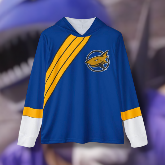 Gaoranger Gao Blue Hoodie (Full Print) Lightweight, Breathable, workout, pull over, fitness Hoodie Super Sentai Custom