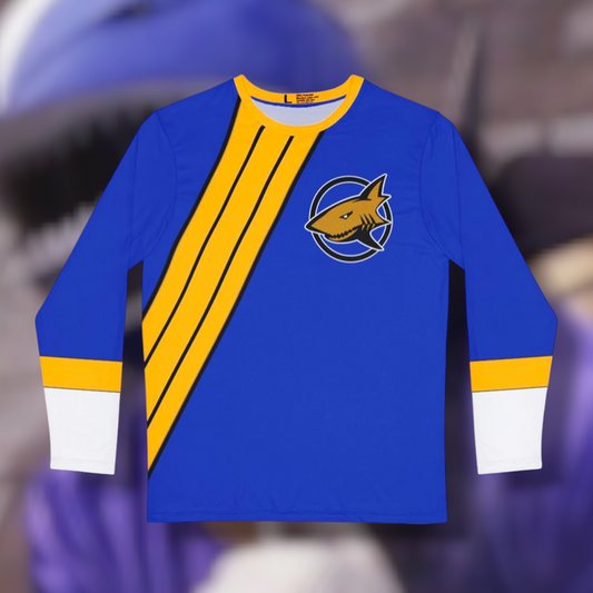 Gaoranger Gao Blue Long Sleeve Shirt (Full Print) Custom Graphic Art Cosplay Shirts Rangers Retro Vintage 90s