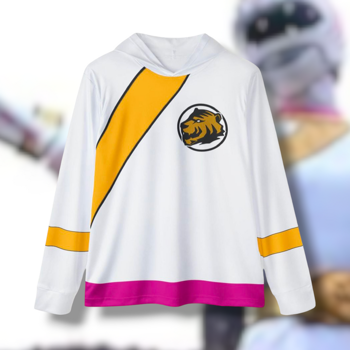Gaoranger Gao White Hoodie (Full Print) Lightweight, Breathable, workout, pull over, fitness Hoodie Super Sentai Custom