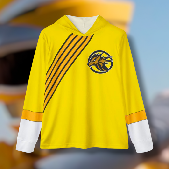 Gaoranger Gao Yellow Hoodie (Full Print) Lightweight, Breathable, workout, pull over, fitness Hoodie Super Sentai Custom