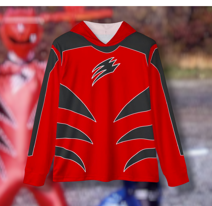 Super Sentai Inspired Gekiranger / power rangers Jungle Fury Red ranger costume hoodie