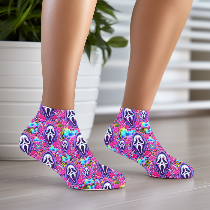 GHOSTFACE FLOWERS  SOCKS