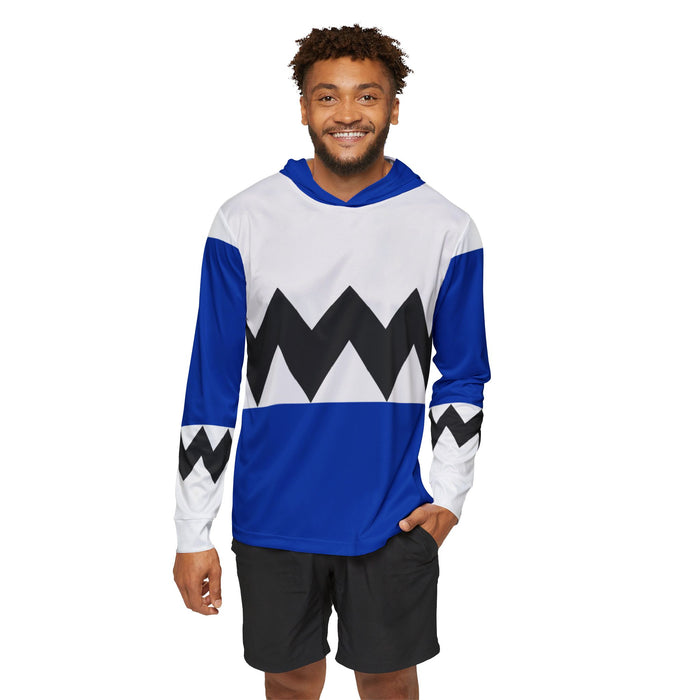 Gingaman Blue Hoodie (Full Print) Super Sentai Custom Lightweight, Breathable, Workout, Pull over, Fitness, Retro