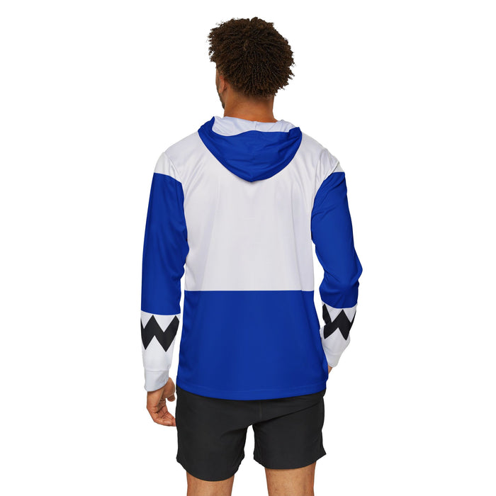 Gingaman Blue Hoodie (Full Print) Super Sentai Custom Lightweight, Breathable, Workout, Pull over, Fitness, Retro