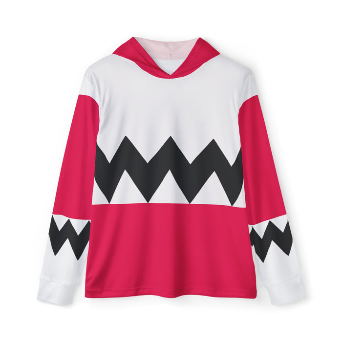 Gingaman Pink Hoodie (Full Print) Super Sentai Custom Lightweight, Breathable, Workout, Pull over, Fitness, Retro