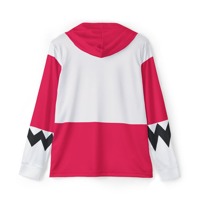 Gingaman Pink Hoodie (Full Print) Super Sentai Custom Lightweight, Breathable, Workout, Pull over, Fitness, Retro