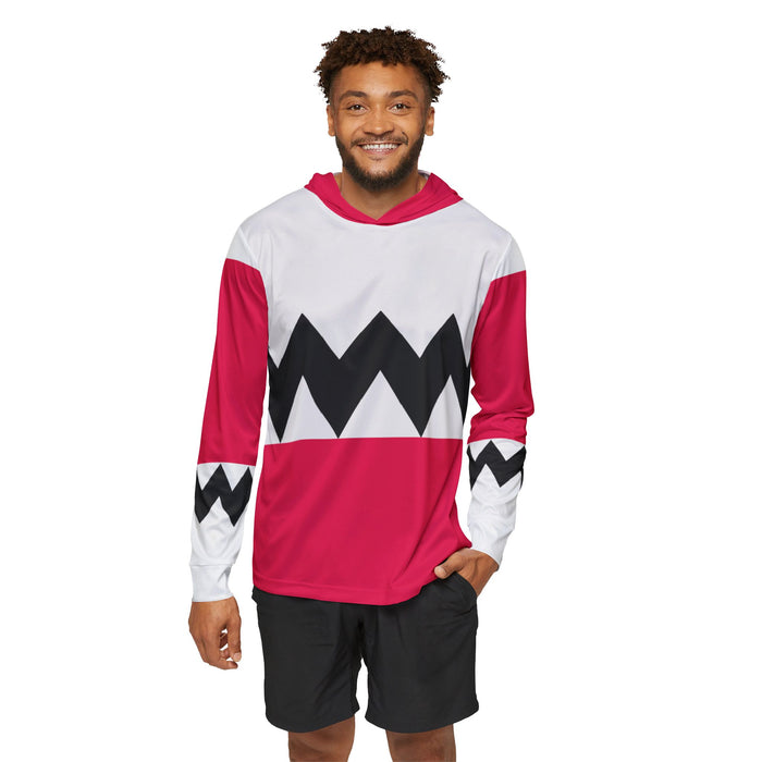 Gingaman Pink Hoodie (Full Print) Super Sentai Custom Lightweight, Breathable, Workout, Pull over, Fitness, Retro