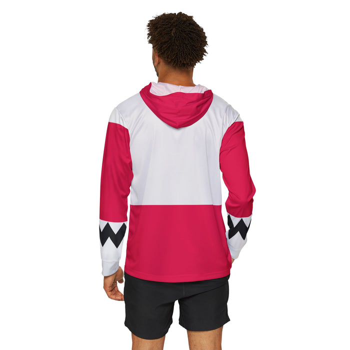 Gingaman Pink Hoodie (Full Print) Super Sentai Custom Lightweight, Breathable, Workout, Pull over, Fitness, Retro