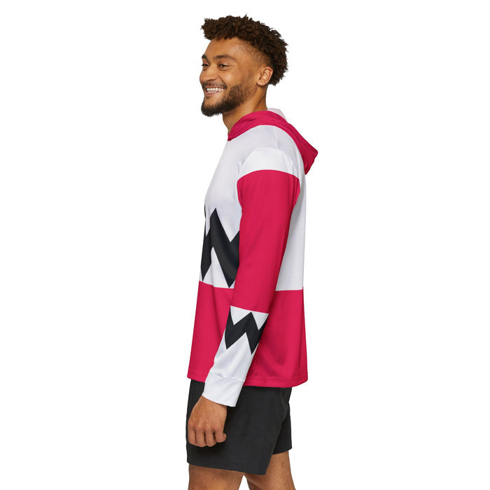 Gingaman Pink Hoodie (Full Print) Super Sentai Custom Lightweight, Breathable, Workout, Pull over, Fitness, Retro