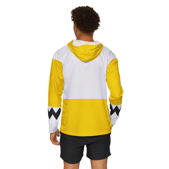 Gingaman Yellow Hoodie (Full Print) Super Sentai Custom Lightweight, Breathable, Workout, Pull over, Fitness, Retro