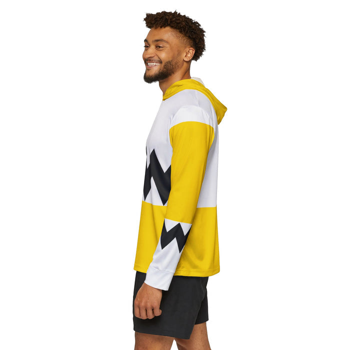 Gingaman Yellow Hoodie (Full Print) Super Sentai Custom Lightweight, Breathable, Workout, Pull over, Fitness, Retro
