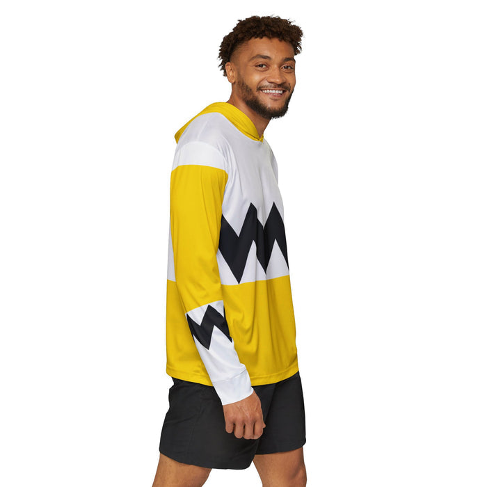 Gingaman Yellow Hoodie (Full Print) Super Sentai Custom Lightweight, Breathable, Workout, Pull over, Fitness, Retro