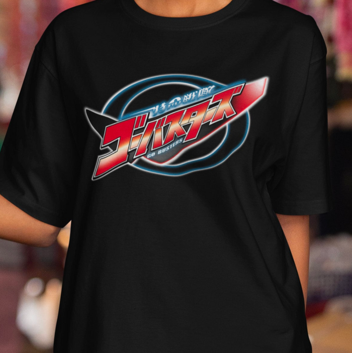 Go Buster Tee Super Sentai T Shirt Custom Graphic Art Cosplay Shirts Rangers Retro Vintage 90s