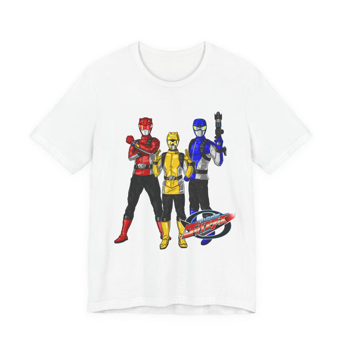 Go Busters team Tee Super Sentai T Shirt Custom Graphic Art Cosplay Shirts Rangers Retro Vintage 90s