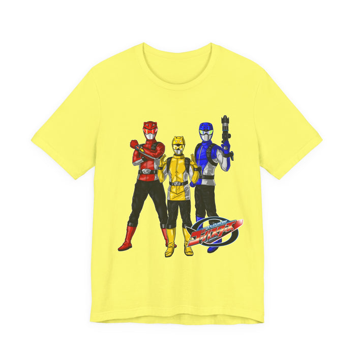 Go Busters team Tee Super Sentai T Shirt Custom Graphic Art Cosplay Shirts Rangers Retro Vintage 90s