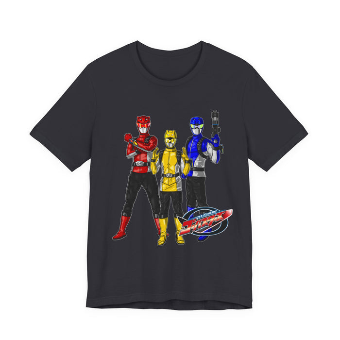 Go Busters team Tee Super Sentai T Shirt Custom Graphic Art Cosplay Shirts Rangers Retro Vintage 90s